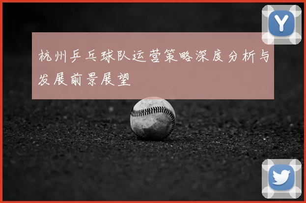杭州乒乓球队运营策略深度分析与发展前景展望